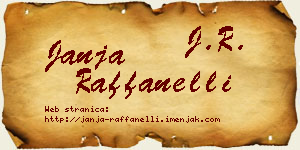 Janja Raffanelli vizit kartica